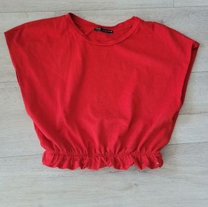 Vibrant red zara top